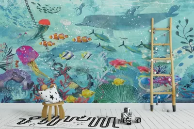 Blue Underwater Wallpaper