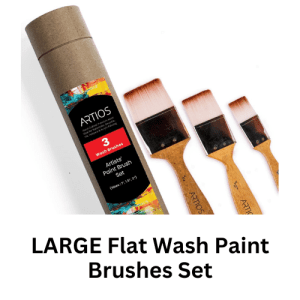 Flat Wash Paint Brushes Set