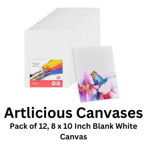 Pack of 12, 8 x 10 Inch Blank White Canvas