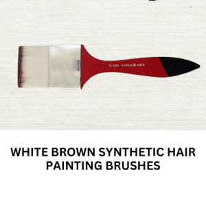 WHITE BROWN SYNTHETIC HAIR PAINTING BRUSHES