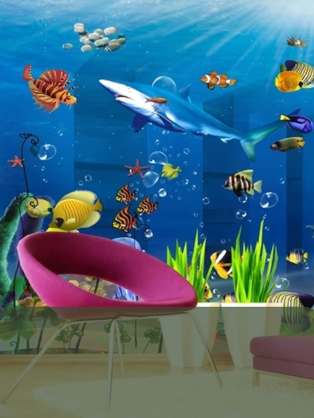 Decor your wall with Fish Aquarium Wallpaper in Kids Room Paper Print -  Nature posters in India - Buy art, film, design, movie, music, nature and  educational paintings/wallpapers at