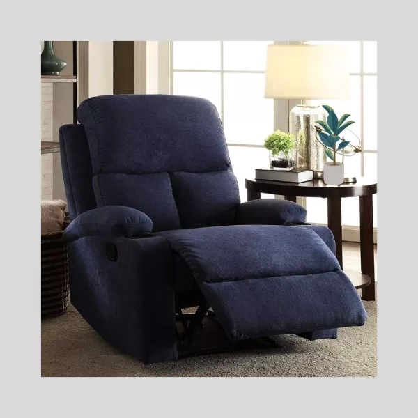 Blue Bliss FURNY Elisse Fabric Recliner, Perfect for Your Cozy Corner