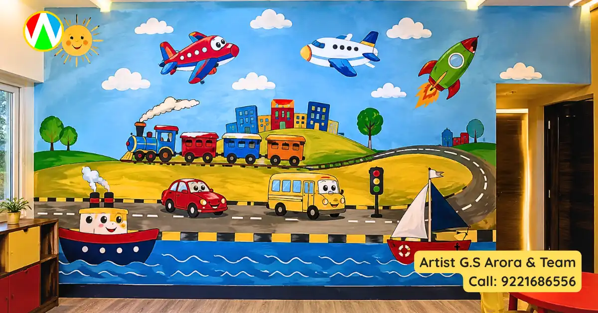 Mural painting by Artist G.S. Arora — Wall Painting Mumbai