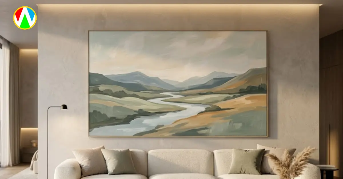 Oversized custom canvas paintings for modern luxury interiors