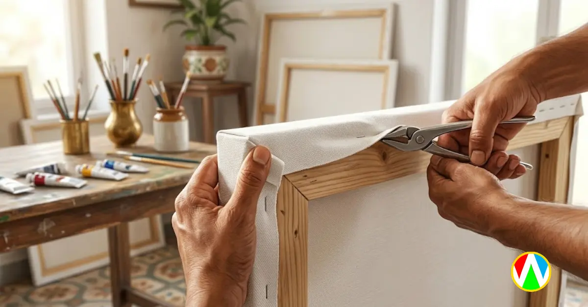Premium linen and cotton canvas used by canvas painting artist in India