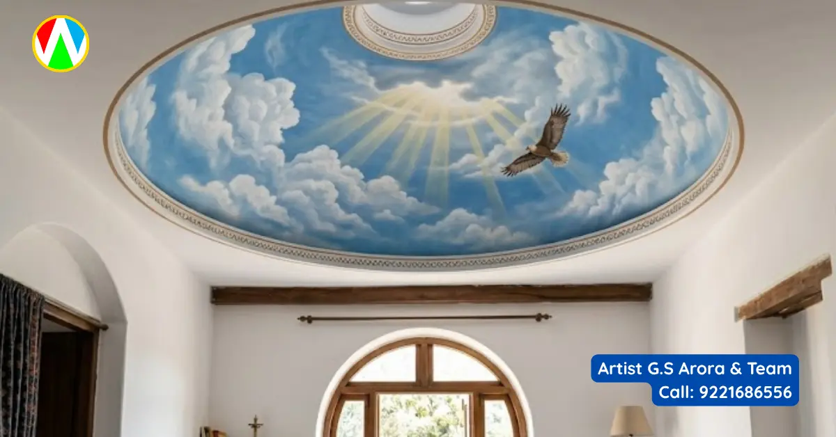 Optical Illusion Faux Skydome Ceiling