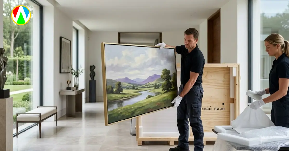 Portability comparison between wall murals and canvas paintings
