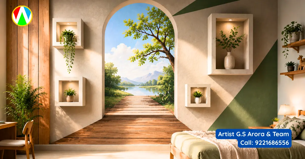 Best wall painting makeover ideas featuring 3D optical illusions